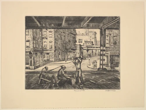 West 10th Street by Mortimer Borne, print, 1935-1943