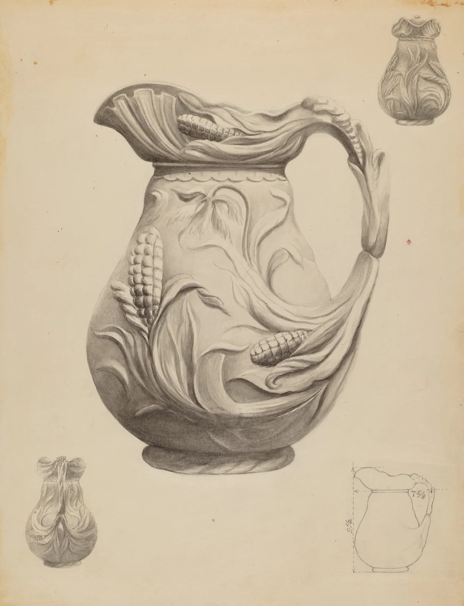 Pitcher by Louis Annino, index of american design, 1936