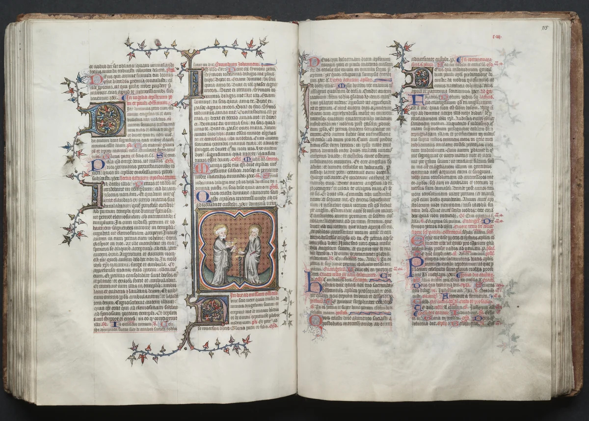 The Gotha Missal: Fol. 115r, Text by Master of the Boqueteaux, book, 1370-1380