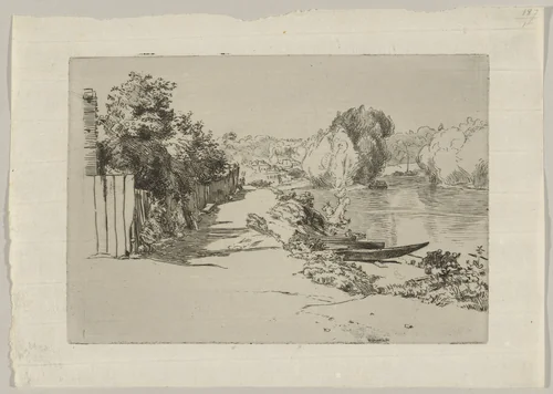 The Seine at Bas-Meudon by Félix Bracquemond, print, 1868