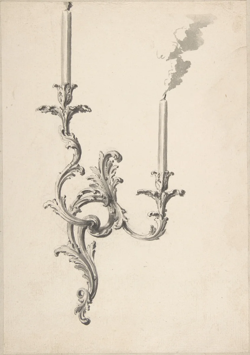 Design for a Sconce by anonymous, drawing, 1700-1799