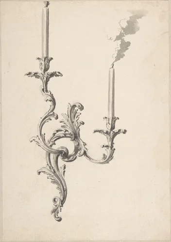 Design for a Sconce by anonymous, drawing, 1700-1799