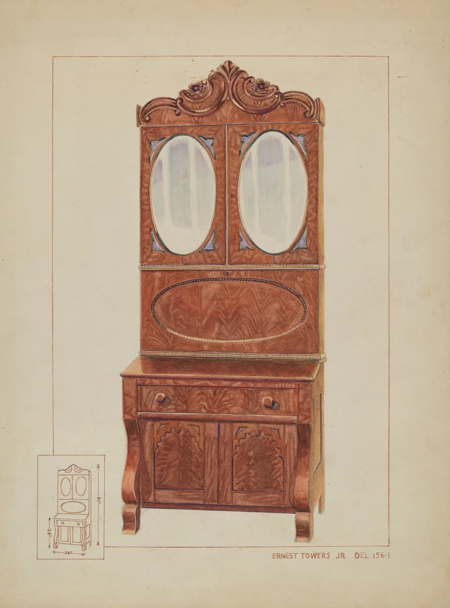 Secretary by Ernest A. Towers, Jr., index of american design, 1937