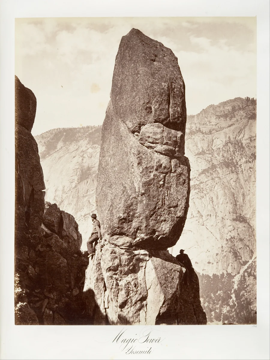 Magic Tower, Yosemite by Carleton E. Watkins, photograph, 1870-1874