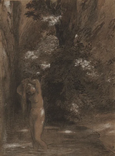 The Bath by Félix Bracquemond, drawing, 1895-1905