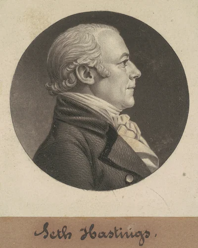 Seth Hastings by Charles B. J. Févret de Saint-Mémin, print, 1806