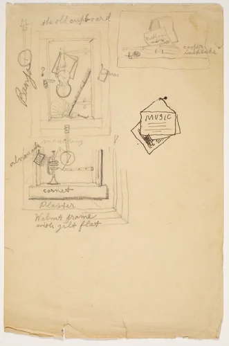 Still Life Sketch by William Michael Harnett, drawing, 1868-1892