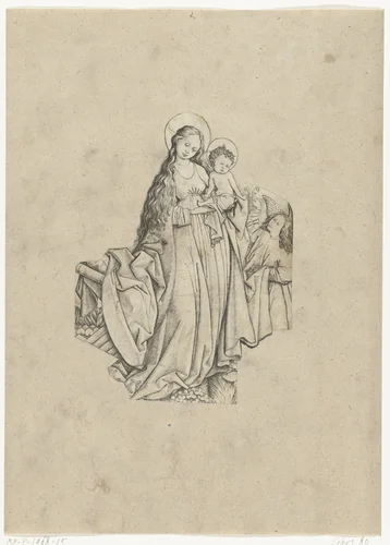 Maria met kind by Meester E.S., print, 1440-1468