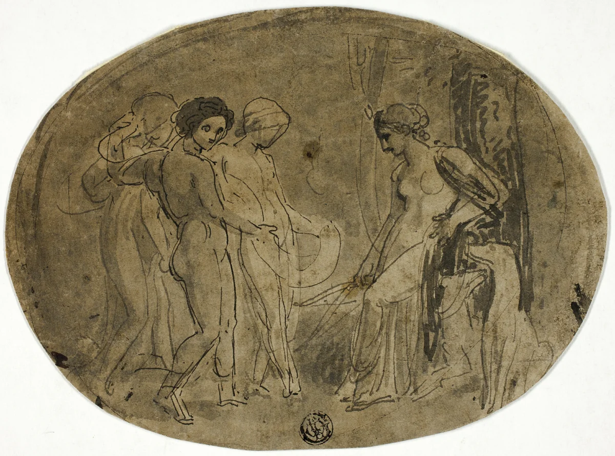Diana and Her Attendants by Thomas Stothard, drawing, 1765-1834