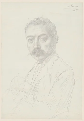 Study for the Portrait of Edward D. Adams by Alphonse Legros, drawing, 1892