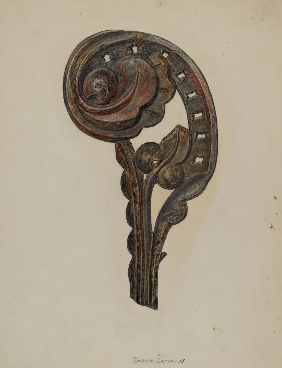 Perforated Scroll by Clarence Secor, index of american design, 1938