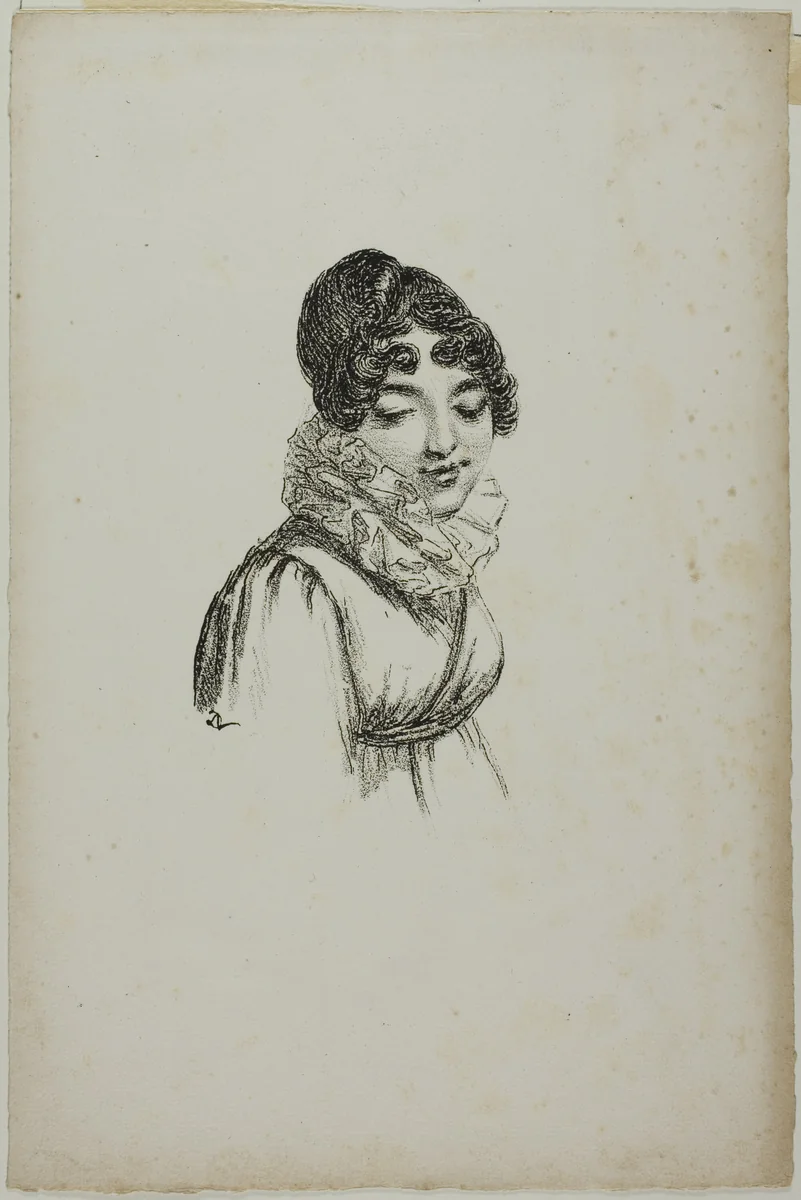 Portrait of a Young Woman by Dominique Vivant Denon, print, 1817-1820