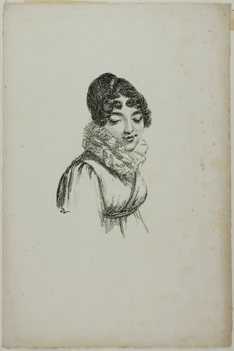 Portrait of a Young Woman by Dominique Vivant Denon, print, 1817-1820