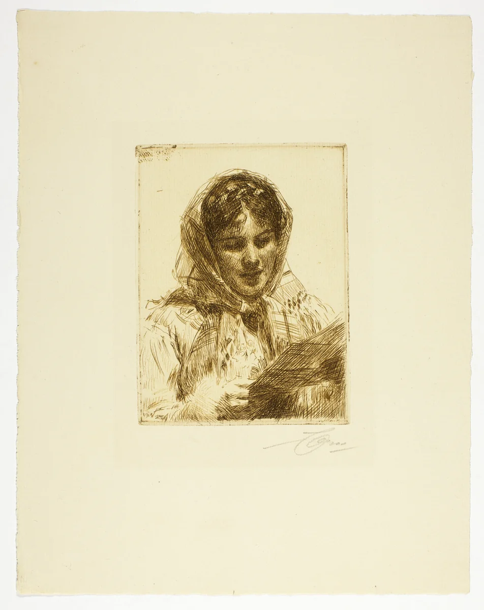 The Letter by Anders Zorn, print, 1913