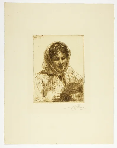 The Letter by Anders Zorn, print, 1913