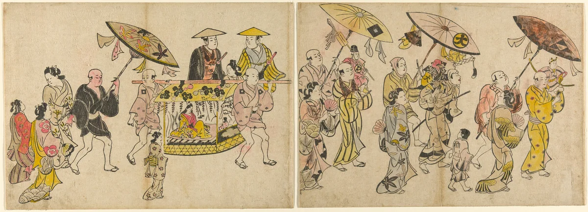 Parade of the Puppets by Okumura Masanobu (奥村政信), print, 1695-1705