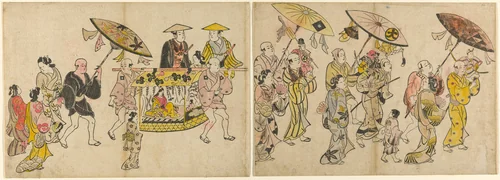 Parade of the Puppets by Okumura Masanobu (奥村政信), print, 1695-1705