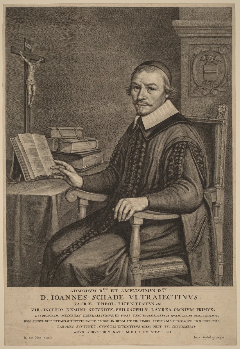Johannes Schade by Jonas Suyderhoff, print, 1613-1686