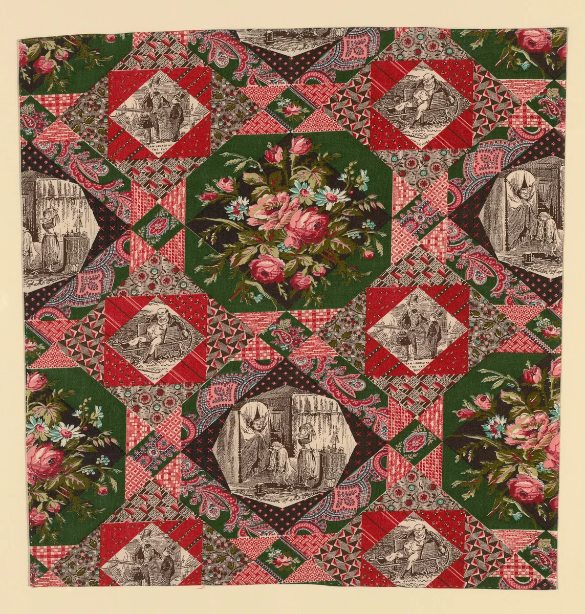 Fragment (Furnishing Fabric) by Hablot Knight Brown, textile, 1874-1890