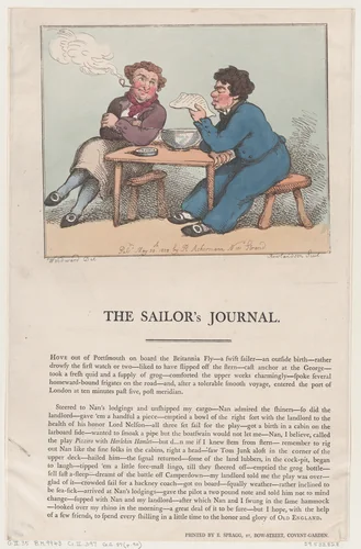 The Sailor's Journal by Thomas Rowlandson, print, 1802