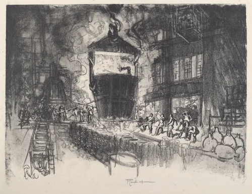 Casting Shells by Joseph Pennell, print, 1917
