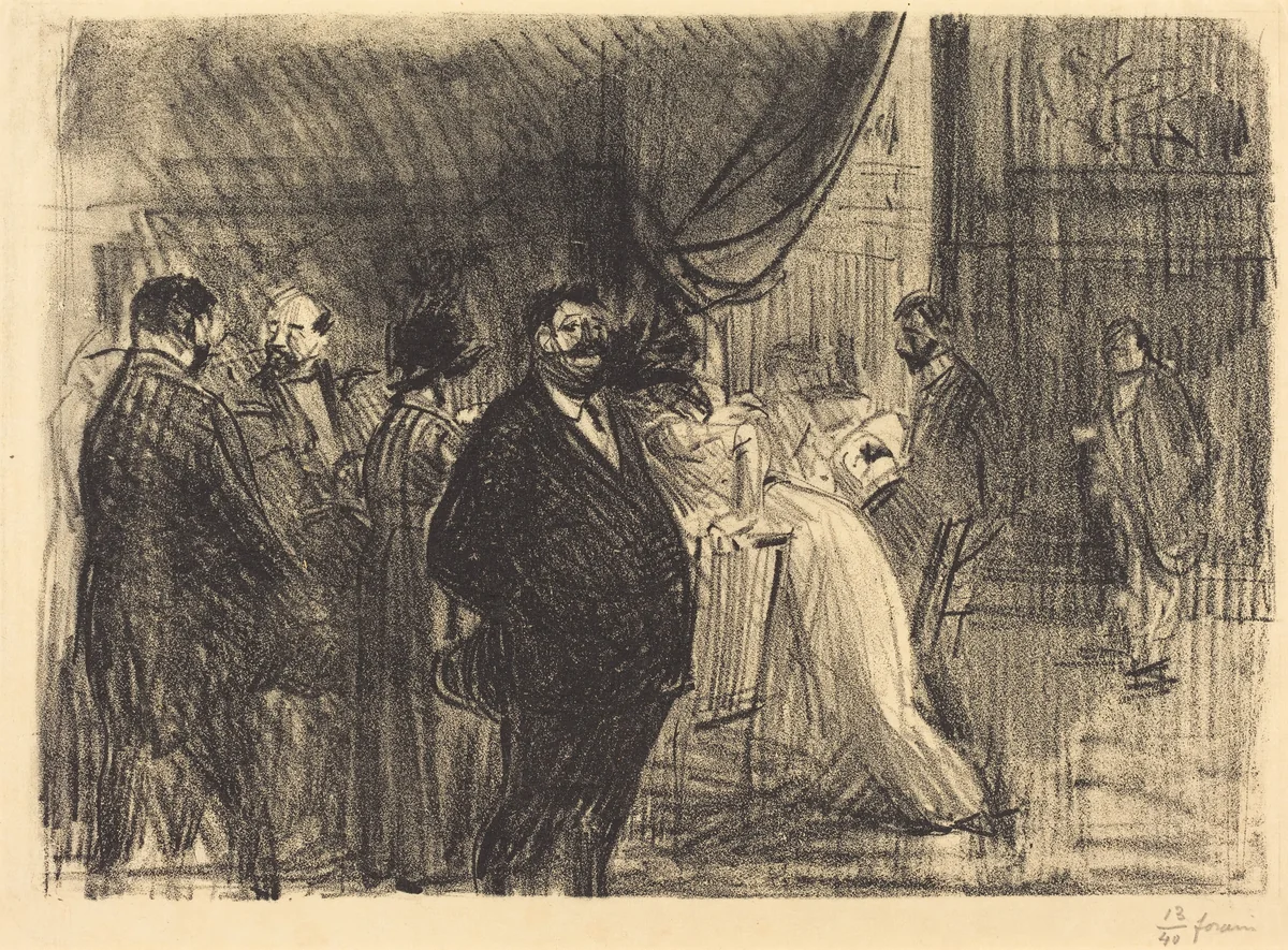 Salle de jeu (Gambling Room) by Jean-Louis Forain, print, 1914