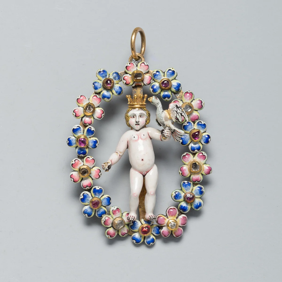 Pendant with the Christ Child by Spanish, metalwork, 1625-1675