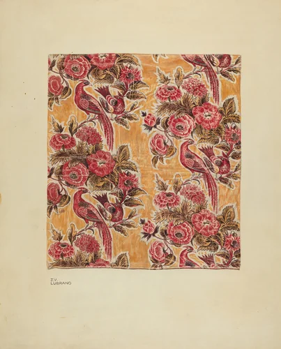 Yellow Glazed Chintz by Joseph Lubrano, index of american design, 1939
