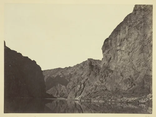 Black Cañon, Colorado River, looking below from Big Horn Camp by Timothy O'Sullivan, photograph, 1871