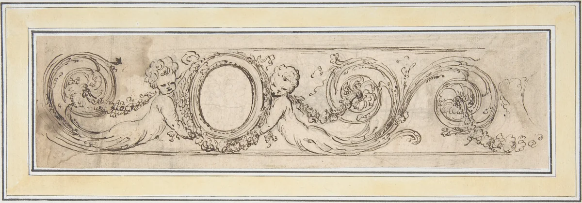 Design for a Frieze by Henri Sallembier, drawing, 1765-1820