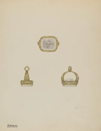 Fob Seal by Kalamian Walton, index of american design, 1937