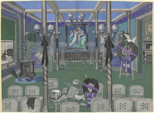 Funeral Parlor, 1895-1920 by Perkins Harnly, index of american design, 1947