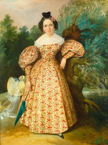 Portrait of a Young Lady by Unknown 19th Century, painting, 1835