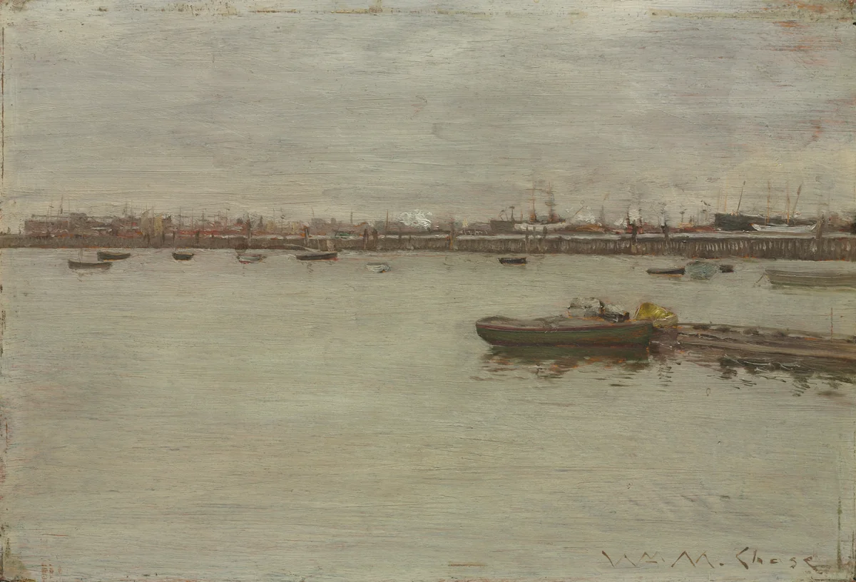 Gray Day on the Bay by William Merritt Chase, painting, 1881-1891