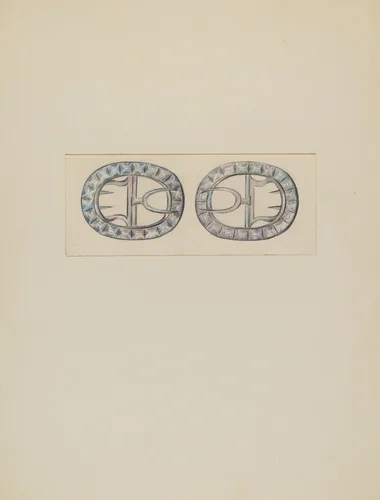 Man's Shoe Buckle by Charles Criswell, index of american design, 1936