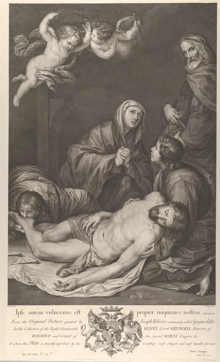 Entombment of Christ by Domenico Cunego, print, 1775