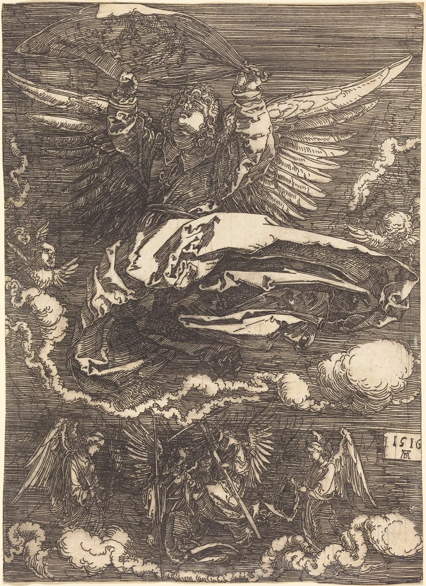 The Sudarium Held by One Angel by Albrecht Dürer, print, 1516