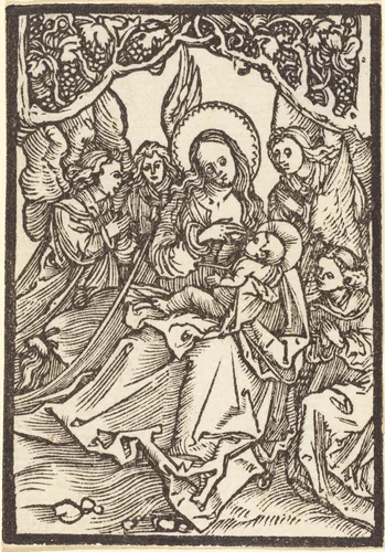 The Virgin Nursing the Christ Child with Four Angels by Albrecht Dürer, print, 1500