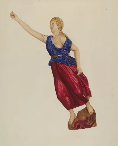 Ship's Figurehead by Lucille Lacoursiere, index of american design, 1939