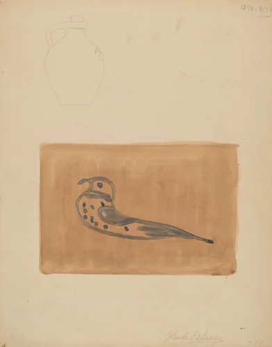 Jug by Yolande Delasser, index of american design, 1938