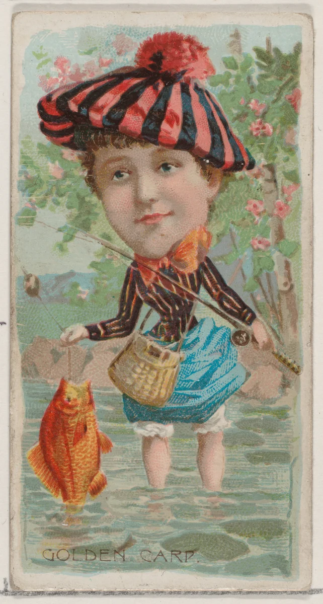 Golden Carp, from the series Fishers and Fish (N74) for Duke brand cigarettes by Knapp & Company, print, 1888
