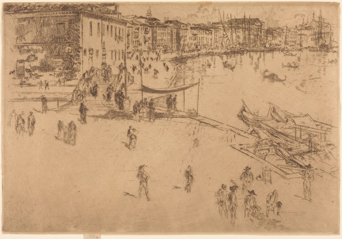The Riva, No.II by James McNeill Whistler, print, 1880