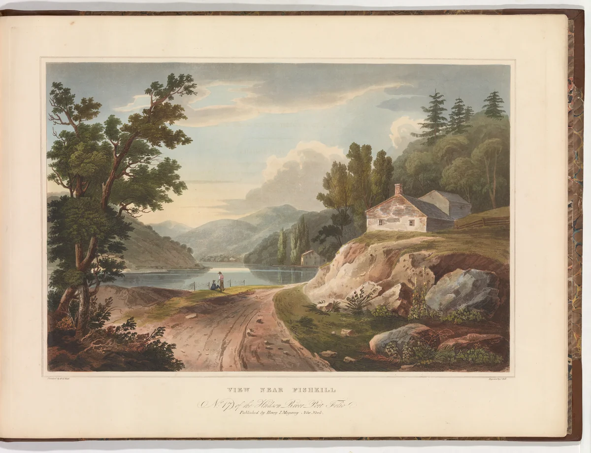 View Near Fishkill (No. 17 of The Hudson River Portfolio) by John Hill, print, 1823-1824