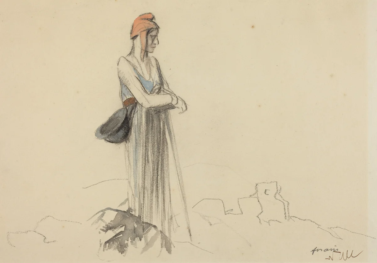 La France attend (France Waits) by Jean-Louis Forain, drawing, 1914-1919