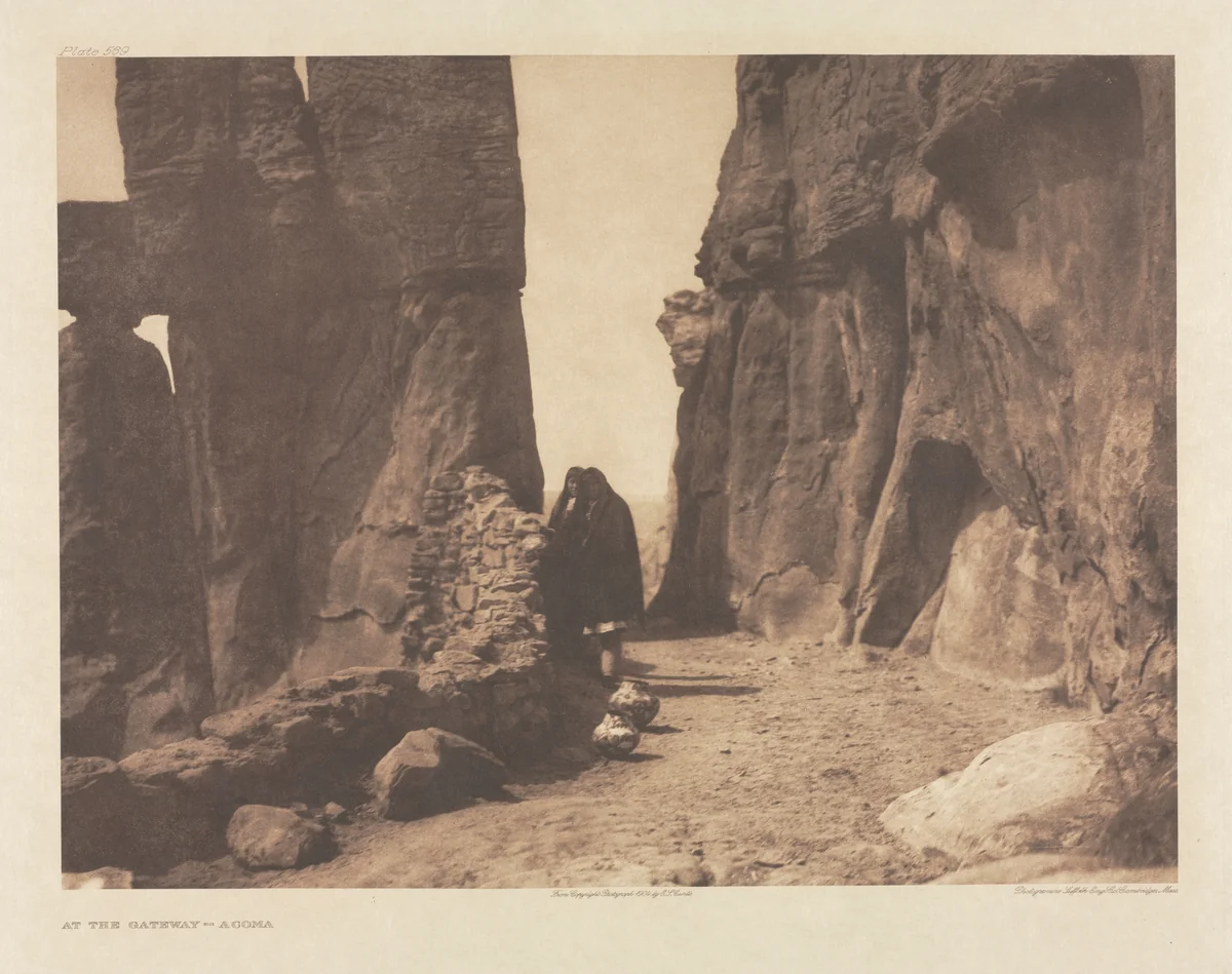 Portfolio XVI, Plate 569: At the Gateway - Acoma by Edward Curtis, other, 1904
