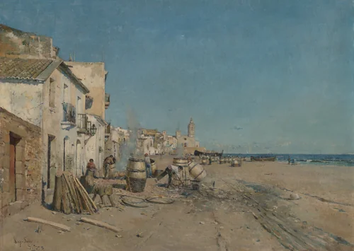 Sitges by Juan Roig y Soler, painting, 1800-1900