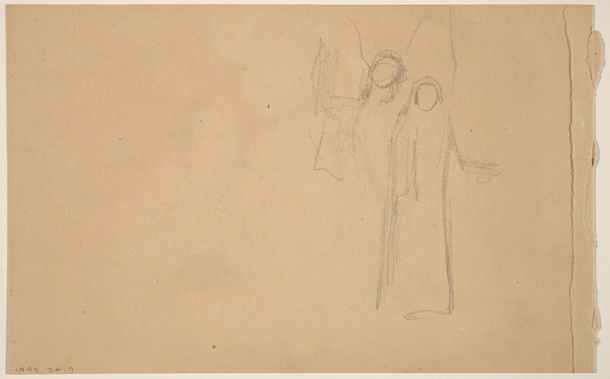 Study of Figures [verso] by Charles Sprague Pearce, drawing, 1890-1897