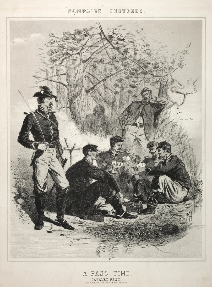 Campaign Sketches: A Pass Time by Winslow Homer, print, 1863