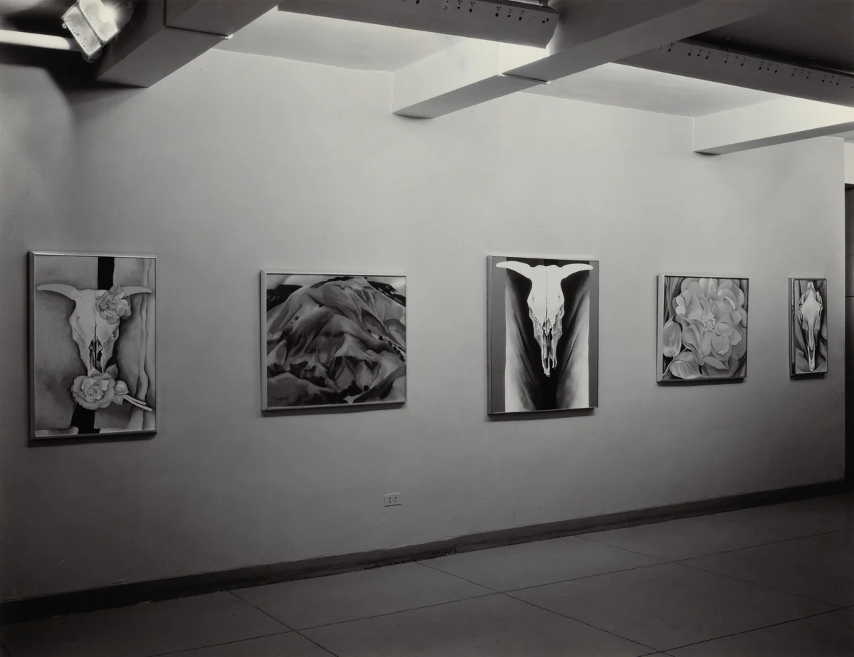 Georgia O'Keeffe—Exhibition at An American Place by Alfred Stieglitz, photograph, 1931-1932