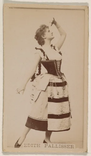 Edith Pallisser, from the Actresses series (N245) issued by Kinney Brothers to promote Sweet Caporal Cigarettes by Kinney Brothers Tobacco Company, photograph, 1890